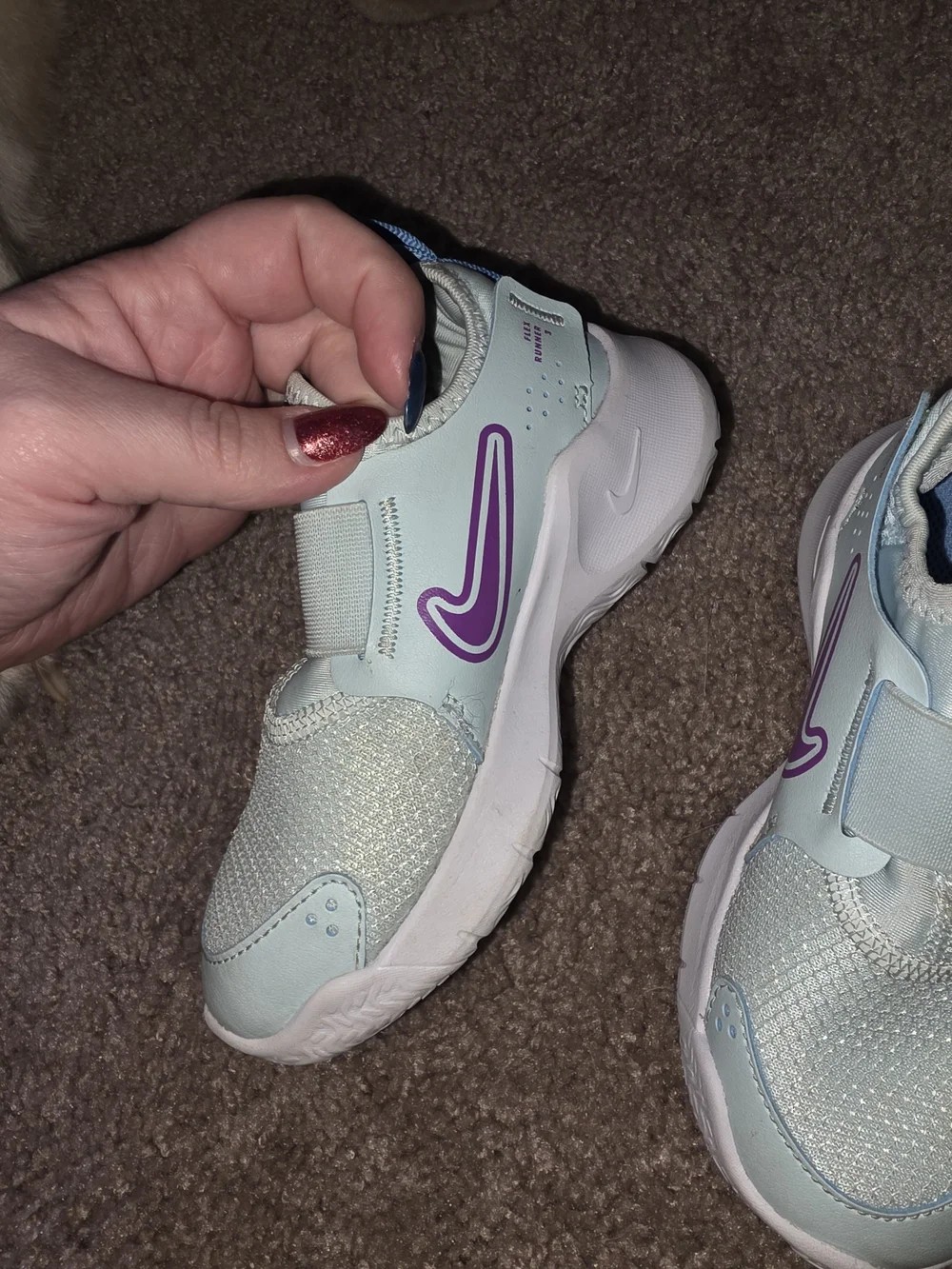 Nike Kids' Light Blue Slip-On Athletic Shoes